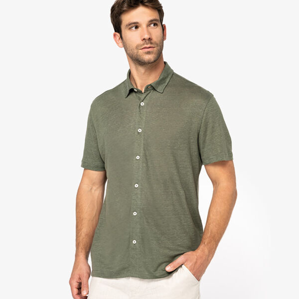 Spasso Short Sleeve Linen Shirt Thumbnail