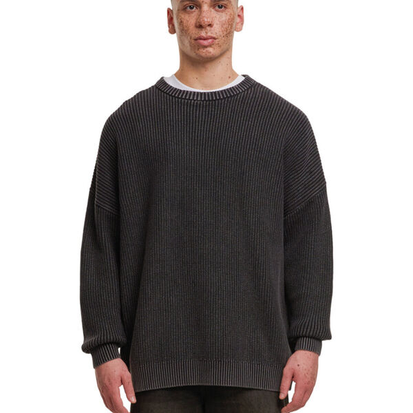 Acid washed knitted oversized sweater Thumbnail