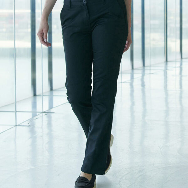 Women's 65/35 flat fronted chino trousers Thumbnail