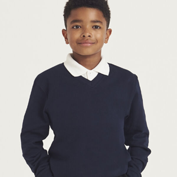 AWDis Academy Kids V Neck Sweatshirt Thumbnail
