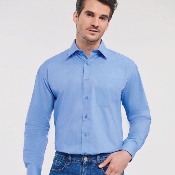 Russell Athletic Collection Long Sleeve Easy Care Poplin Shirt Thumbnail