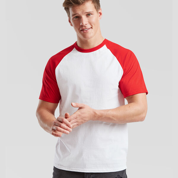 Fruit of the Loom Contrast Baseball T-Shirt Thumbnail
