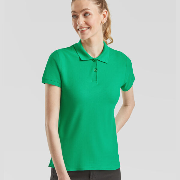 Fruit of the Loom Lady-Fit Premium Cotton Piqué Polo Shirt Thumbnail